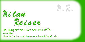 milan reiser business card